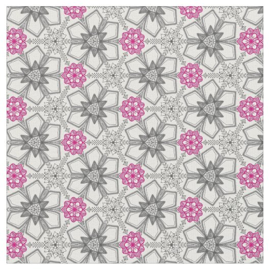 Abstrakte Blumengeometrie Stoff (Nahaufnahme)