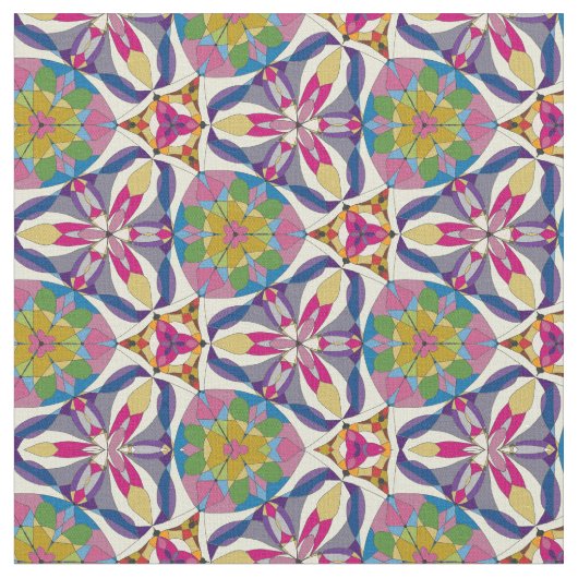 Abstrakte Blumengeometrie Stoff (Nahaufnahme)