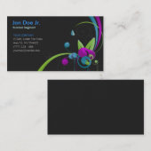 Abstrakte Blumengeschäftskarte Visitenkarte (Vorne/Hinten)