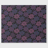 Abstrakte blumengeschmückte Blume romantisches Mus Geschenkpapier (Flach)