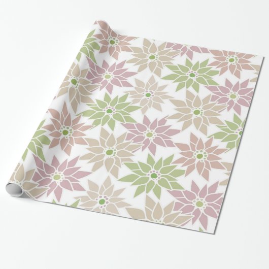 Abstrakte blumengeschmückte Blume romantisches Mus Geschenkpapier (Ungerollt)