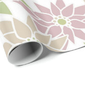Abstrakte blumengeschmückte Blume romantisches Mus Geschenkpapier (Rolleneckpunkt)
