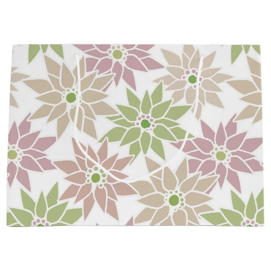 Abstrakte blumengeschmückte Blume romantisches Mus Große Geschenktüte (Vorderseite)