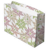 Abstrakte blumengeschmückte Blume romantisches Mus Große Geschenktüte (Rückseite Schrägansicht)
