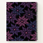 Abstrakte blumengeschmückte Blume romantisches Mus Notizblock (Rückseite)