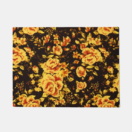 Abstrakte Blumenglastextur Fußmatte (Vorderseite)