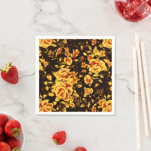 Abstrakte Blumenglastextur Serviette (Beispiel)