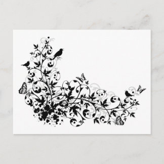 abstrakte Blumengrenze Postkarte
