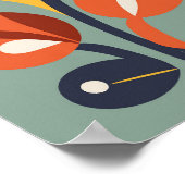 Abstrakte Blumenharmonie Eine Farbenmischung Poster (Ecke)