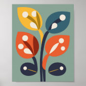 Abstrakte Blumenharmonie Eine Farbenmischung Poster (Vorne)