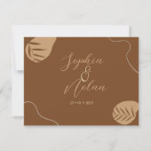 Abstrakte Blumenhochzeit Dankeschön-Karte Dankeskarte (Rückseite)