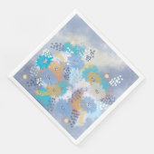Abstrakte Blumenhochzeit Serviette (Ecke)
