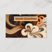 Abstrakte Blumeninspirierung Visitenkarte (Rückseite)