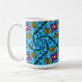 Abstrakte Blumenkaffee-Tasse Kaffeetasse (Links)