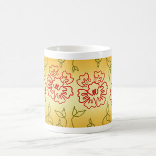 Abstrakte Blumenkaffee-Tasse Kaffeetasse