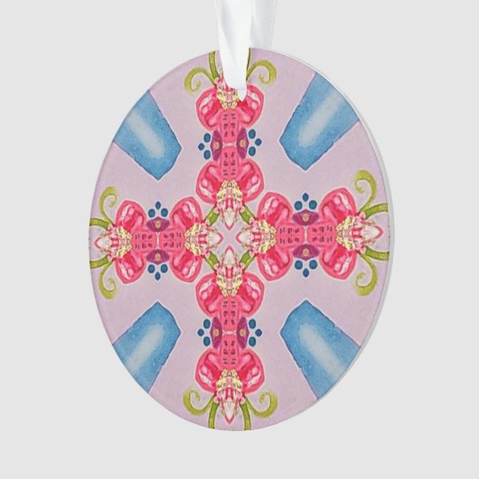 Abstrakte Blumenkreuz Ornament (Vorderseite)