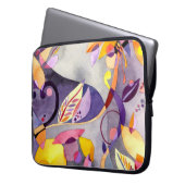Abstrakte Blumenkunst 15" Laptop-Hülse Laptopschutzhülle (Vorderseite Links)