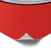 Abstrakte Blumenkunst in Rot und Schwarz Poster (Ecke)