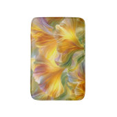 Abstrakte Blumenkunst mit gelben Blütenblättern Badematte (Vorderseite Vertikal)