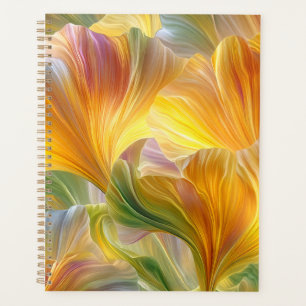 Abstrakte Blumenkunst mit gelben Blütenblättern Planer