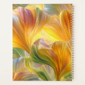 Abstrakte Blumenkunst mit gelben Blütenblättern Planer (Rückseite)