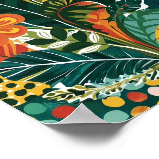 Abstrakte Blumenkunst Poster (Ecke)