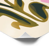 Abstrakte Blumenkunst Poster (Ecke)
