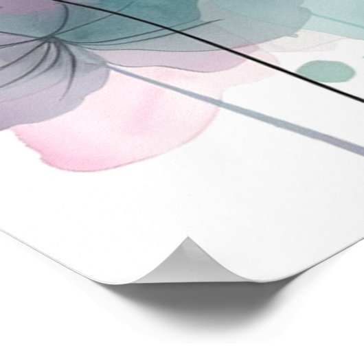 abstrakte Blumenkunst Poster (Ecke)