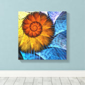 Abstrakte Blumenkunst Schwarz-Weiß-Leinwand Leinwanddruck (Insitu (Holzboden))