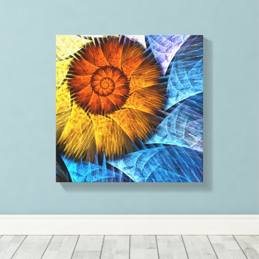 Abstrakte Blumenkunst Schwarz-Weiß-Leinwand Leinwanddruck (Insitu (Holzboden))