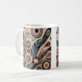 Abstrakte Blumenkunst Tasse - Buntes Design von Na (Vorderseite Links)