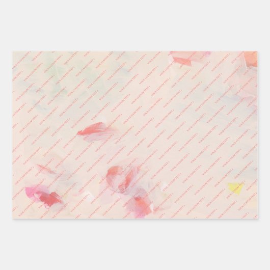 Abstrakte Blumenkunst von Rosa und Koralle Geschenkpapier Set (Vorderseite 2)