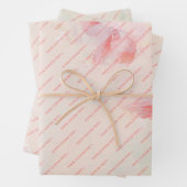 Abstrakte Blumenkunst von Rosa und Koralle Geschenkpapier Set (Beispiel)