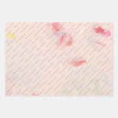 Abstrakte Blumenkunst von Rosa und Koralle Geschenkpapier Set (Vorderseite)