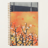 Abstrakte Blumenlandschaft Burnt Orange Planer (Vorderseite)