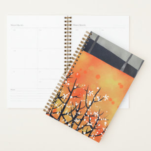 Abstrakte Blumenlandschaft Burnt Orange Planer