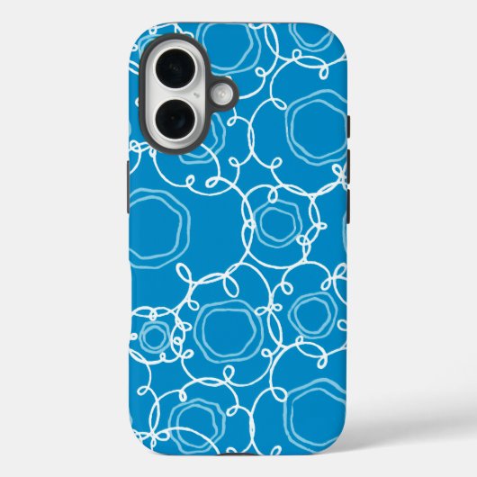 Abstrakte Blumenmatrix (Blau) Fine Art Case-Mate iPhone Hülle (Rückseite)