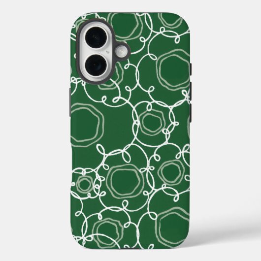 Abstrakte Blumenmatrix (Dunkelgrün) Fine Art Case-Mate iPhone Hülle (Rückseite)