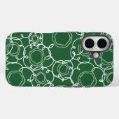 Abstrakte Blumenmatrix (Dunkelgrün) Fine Art Case-Mate iPhone Hülle (Rückseite (Horizontal))