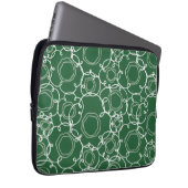 Abstrakte Blumenmatrix (Dunkelgrün) Fine Art Laptopschutzhülle (Vorne Rechts)