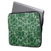 Abstrakte Blumenmatrix (Dunkelgrün) Fine Art Laptopschutzhülle (Vorderseite Links)