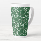 Abstrakte Blumenmatrix (Dunkelgrün) Fine Art Milchtasse (Rechte Ecke)