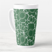 Abstrakte Blumenmatrix (Dunkelgrün) Fine Art Milchtasse (Linke Ecke)