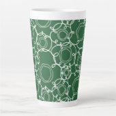 Abstrakte Blumenmatrix (Dunkelgrün) Fine Art Milchtasse (Vorderseite)