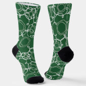 Abstrakte Blumenmatrix (Dunkelgrün) Fine Art Socken (Gewinkelt)