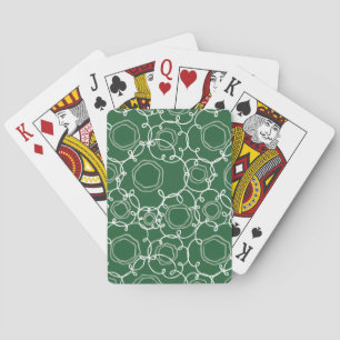 Abstrakte Blumenmatrix (Dunkelgrün) Fine Art Spielkarten