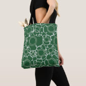 Abstrakte Blumenmatrix (Dunkelgrün) Fine Art Tasche (Von Nahem)