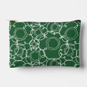 Abstrakte Blumenmatrix (Dunkelgrün) Fine Art Zubehörtasche