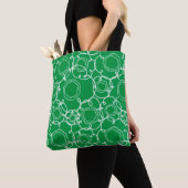 Abstrakte Blumenmatrix (Grün) Fine Art Tasche (Von Nahem)