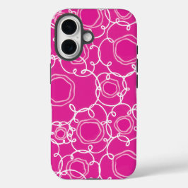 Abstrakte Blumenmatrix (Hot Pink) Fine Art iPhone 16 Hülle